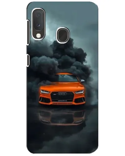 Чехол для Samsung Galaxy A20e с картинкой «Audi в облаках дыма»