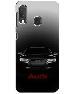 Чехол для Samsung Galaxy A20e с картинкой «Audi — градиентный контур»
