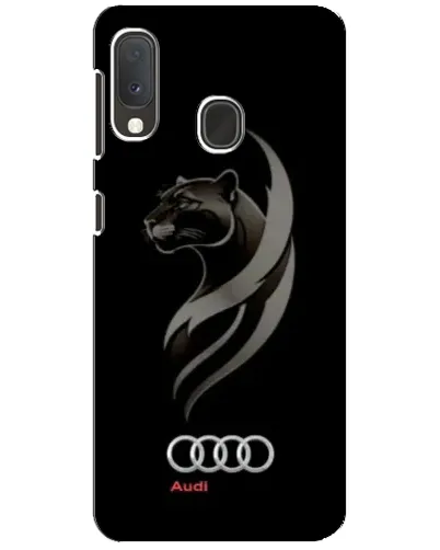 Чехол для Samsung Galaxy A20e с картинкой «Графика — пантера и Audi»