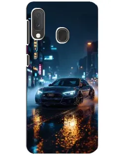 Чехол для Samsung Galaxy A20e с картинкой «Ночной город и Audi»