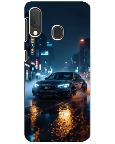 Чехол для Samsung Galaxy A20e с картинкой «Ночной город и Audi»