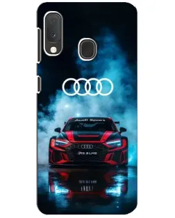 Чехол для Samsung Galaxy A20e с картинкой «Audi Sport — неон»