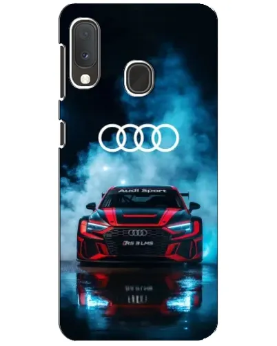 Чехол для Samsung Galaxy A20e с картинкой «Audi Sport — неон»