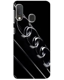 Чехол для Samsung Galaxy A20e с картинкой «Audi — абстрактные кольца»