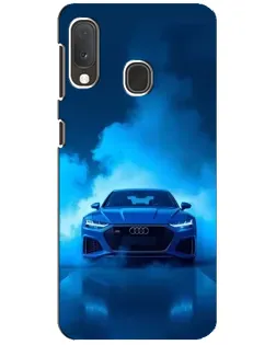 Чехол для Samsung Galaxy A20e с картинкой «Audi — голубая энергия»