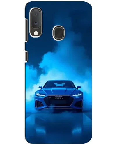 Чехол для Samsung Galaxy A20e с картинкой «Audi — голубая энергия»
