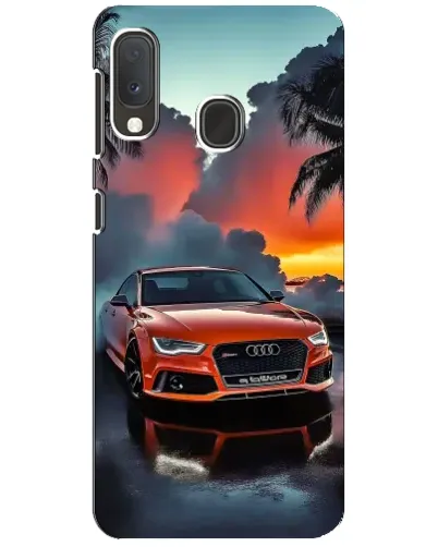 Чехол для Samsung Galaxy A20e с картинкой «Audi — закат»