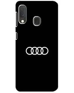 Чехол для Samsung Galaxy A20e с картинкой «Audi White Logo»