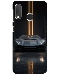Чехол для Samsung Galaxy A20e с картинкой «Lamborghini золотые линии»