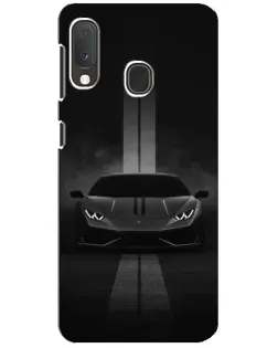 Чехол для Samsung Galaxy A20e с картинкой «Lamborghini симметрия дорог»