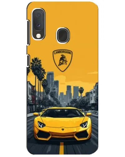 Чехол для Samsung Galaxy A20e с картинкой «Желтый Lamborghini город» Чехол для Samsung Galaxy A20e с картинкой «Желтый Lamborghini город»