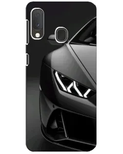 Чехол для Samsung Galaxy A20e с картинкой «Lamborghini фары детализация»