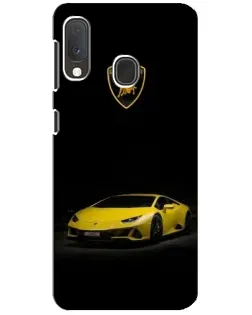 Чехол для Samsung Galaxy A20e с картинкой «Lamborghini желтый акцент»