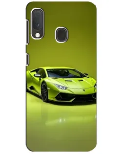 Чехол для Samsung Galaxy A20e с картинкой «Салатовый Lamborghini Huracan»