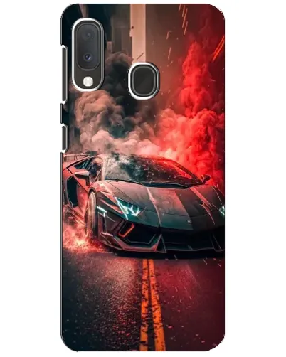 Чехол для Samsung Galaxy A20e с картинкой «Lamborghini красный дым» Чехол для Samsung Galaxy A20e с картинкой «Lamborghini красный дым»