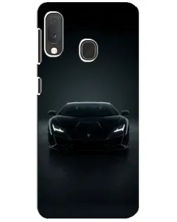Чехол для Samsung Galaxy A20e с картинкой «Черный Lamborghini Aventador»