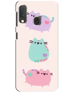 Чохол для Samsung Galaxy A20e з картинкою «Pusheen тріо» Чохол для Samsung Galaxy A20e з картинкою «Pusheen тріо»