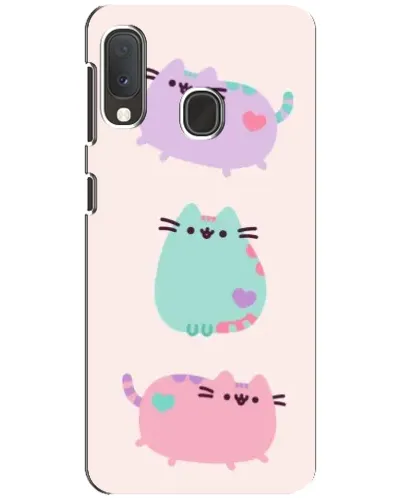 Чехол для Samsung Galaxy A20e с картинкой «Pusheen трио»