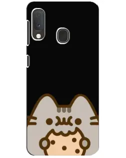 Чехол для Samsung Galaxy A20e с картинкой «Пушин на черном»
