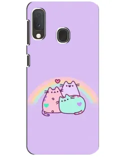 Чехол для Samsung Galaxy A20e с картинкой «Радужные Пушины»
