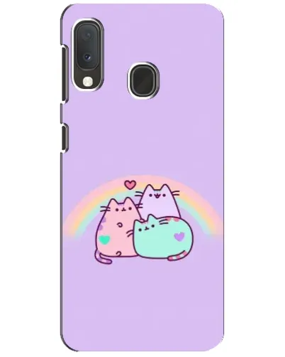 Чехол для Samsung Galaxy A20e с картинкой «Радужные Пушины»