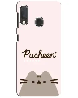 Чехол для Samsung Galaxy A20e с картинкой «Pusheen логотип»