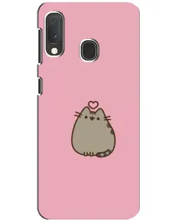 Чехол для Samsung Galaxy A20e с картинкой «Pusheen сердце»