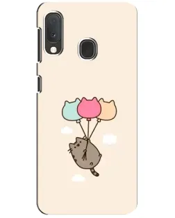 Чехол для Samsung Galaxy A20e с картинкой «Пушин на шариках»