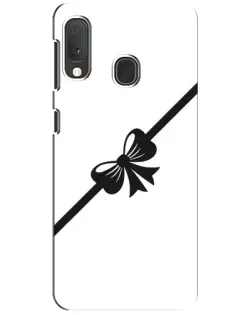 Чехол для Samsung Galaxy A20e с картинкой «Диагональный бант»