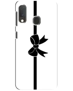 Чехол для Samsung Galaxy A20e с картинкой «Вертикальный бант»