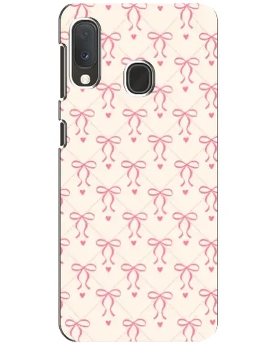 Чехол для Samsung Galaxy A20e с картинкой «Розовые бантики Coquette» Чехол для Samsung Galaxy A20e с картинкой «Розовые бантики Coquette»