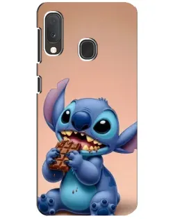Чехол для Samsung Galaxy A20e с картинкой «Стич ест шоколад» Чехол для Samsung Galaxy A20e с картинкой «Стич ест шоколад»