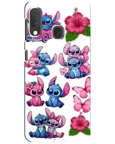 Чехол для Samsung Galaxy A20e с картинкой «Стикеры Stitch и Angel»
