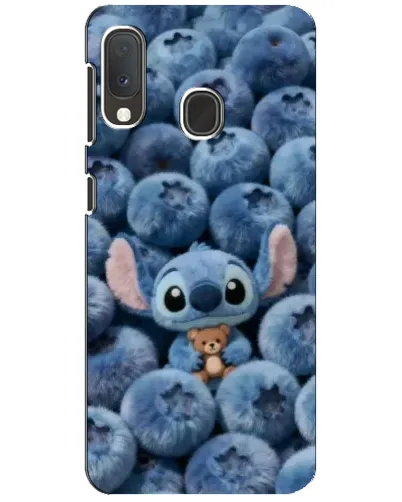 Чехол для Samsung Galaxy A20e с картинкой «Стич и голубика»