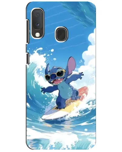 Чехол для Samsung Galaxy A20e с картинкой «Стич на волне»