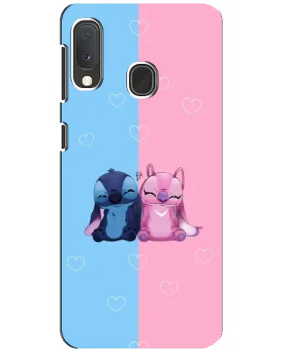 Чехол для Samsung Galaxy A20e с картинкой «Stitch и Angel Love»