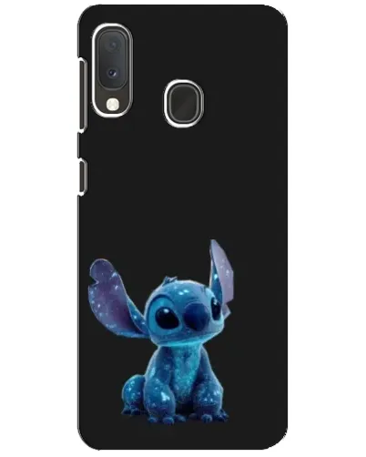 Чехол для Samsung Galaxy A20e с картинкой «Стич на черном»