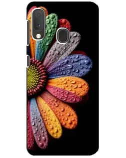 Чехол для Samsung Galaxy A20e с картинкой «Радужный цветок»