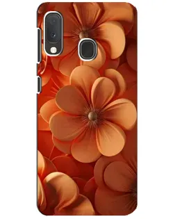 Чехол для Samsung Galaxy A20e с картинкой «Оранжевый макро цветок»