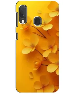 Чехол для Samsung Galaxy A20e с картинкой «Золотые лепестки»