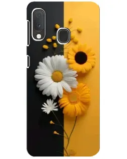 Чехол для Samsung Galaxy A20e с картинкой «Подсолнух и ромашка»