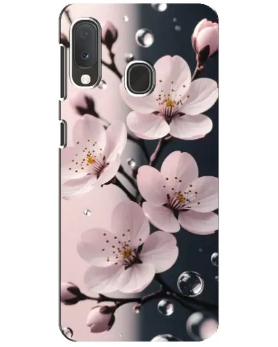 Чехол для Samsung Galaxy A20e с картинкой «Нежная сакура и капли» Чехол для Samsung Galaxy A20e с картинкой «Нежная сакура и капли»