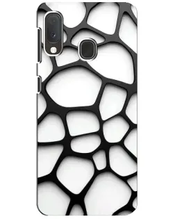 Чехол для Samsung Galaxy A20e с картинкой «Белая объемная сетка» Чехол для Samsung Galaxy A20e с картинкой «Белая объемная сетка»