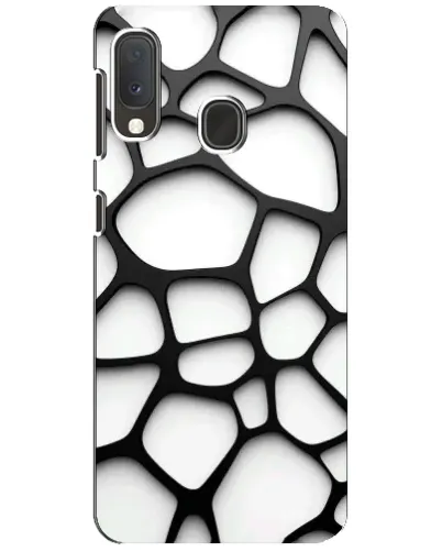 Чехол для Samsung Galaxy A20e с картинкой «Белая объемная сетка» Чехол для Samsung Galaxy A20e с картинкой «Белая объемная сетка»
