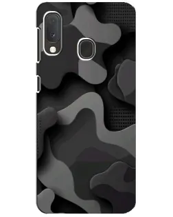 Чехол для Samsung Galaxy A20e с картинкой «Темный абстрактный камуфляж»