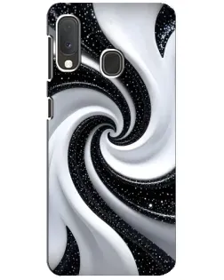 Чехол для Samsung Galaxy A20e с картинкой «Черно-белая спираль»