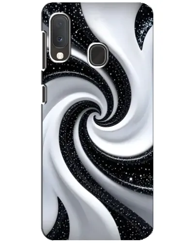 Чехол для Samsung Galaxy A20e с картинкой «Черно-белая спираль» Чехол для Samsung Galaxy A20e с картинкой «Черно-белая спираль»