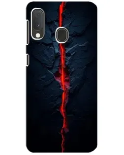Чехол для Samsung Galaxy A20e с картинкой «Kрасная лавовая трещина»