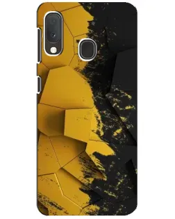 Чехол для Samsung Galaxy A20e с картинкой «Золотые осколки геометрии»