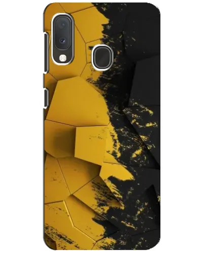 Чехол для Samsung Galaxy A20e с картинкой «Золотые осколки геометрии» Чехол для Samsung Galaxy A20e с картинкой «Золотые осколки геометрии»